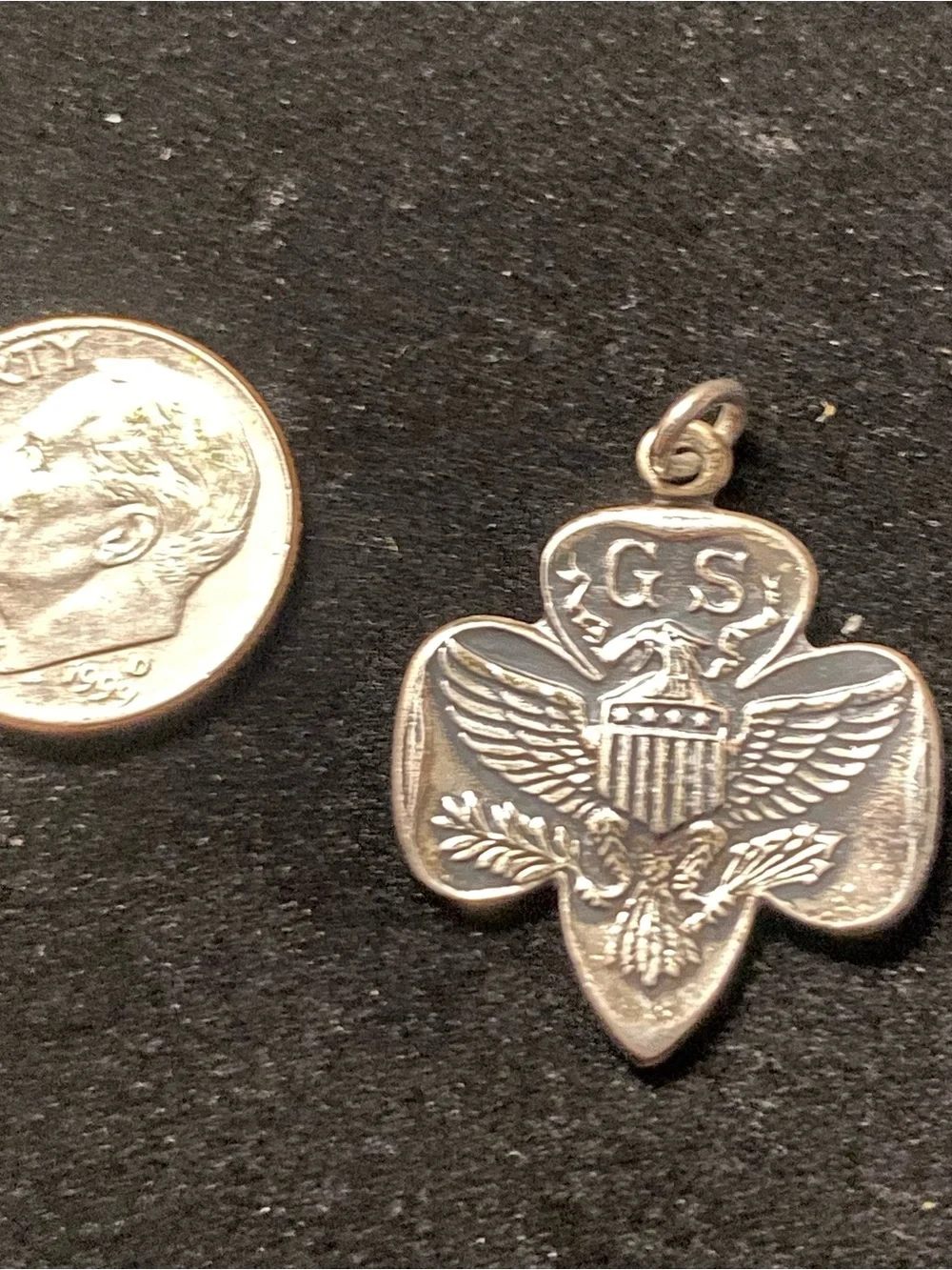 Sterling silver Girl Scout charm (bracelet charm only)